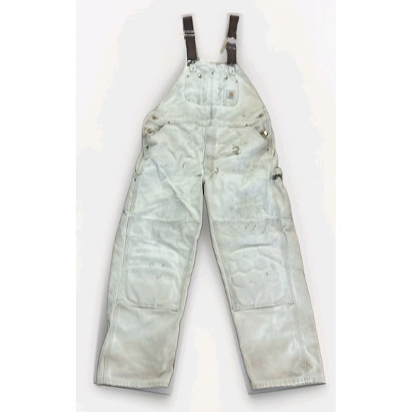 Carhartt Denim - Vintage Carhartt Bib Overalls Double Knee Mens 42x32 (40x30) RO1 BRN Duck *See